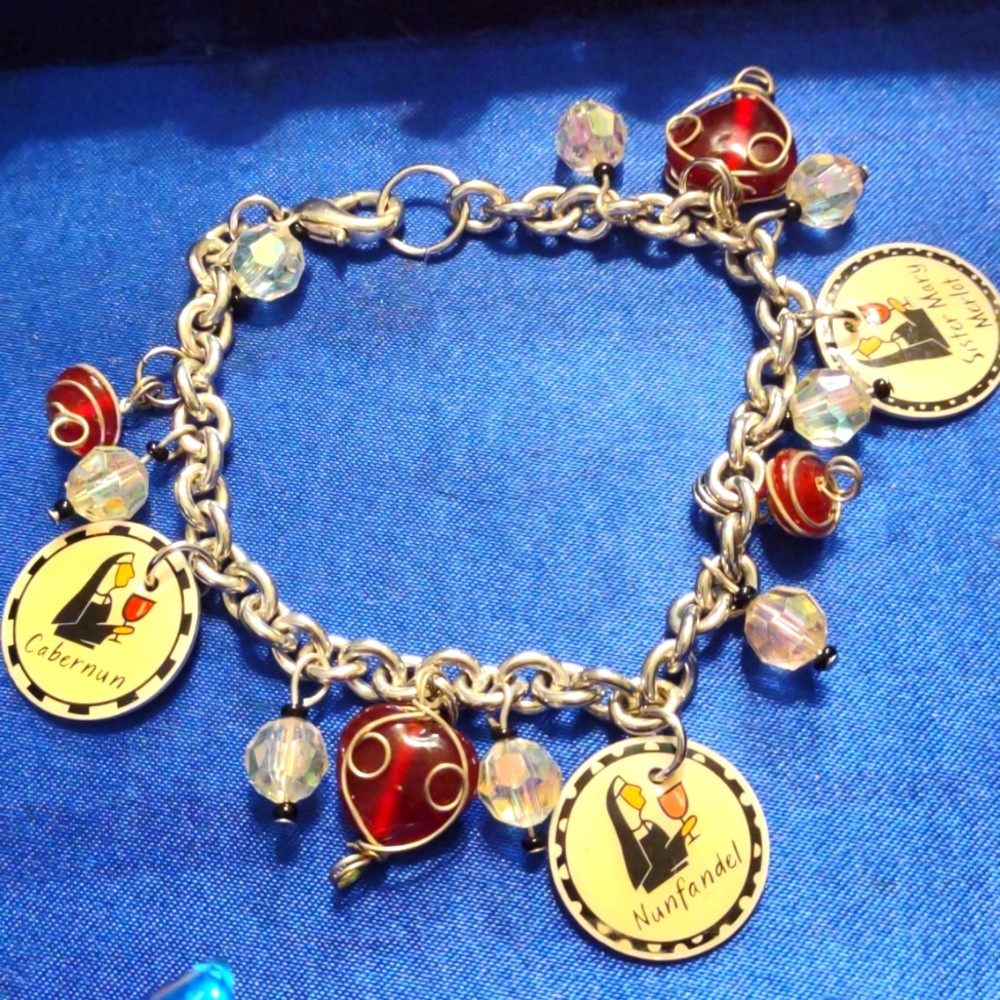 Gorgeous silver and Crystal religious  nun bracelet